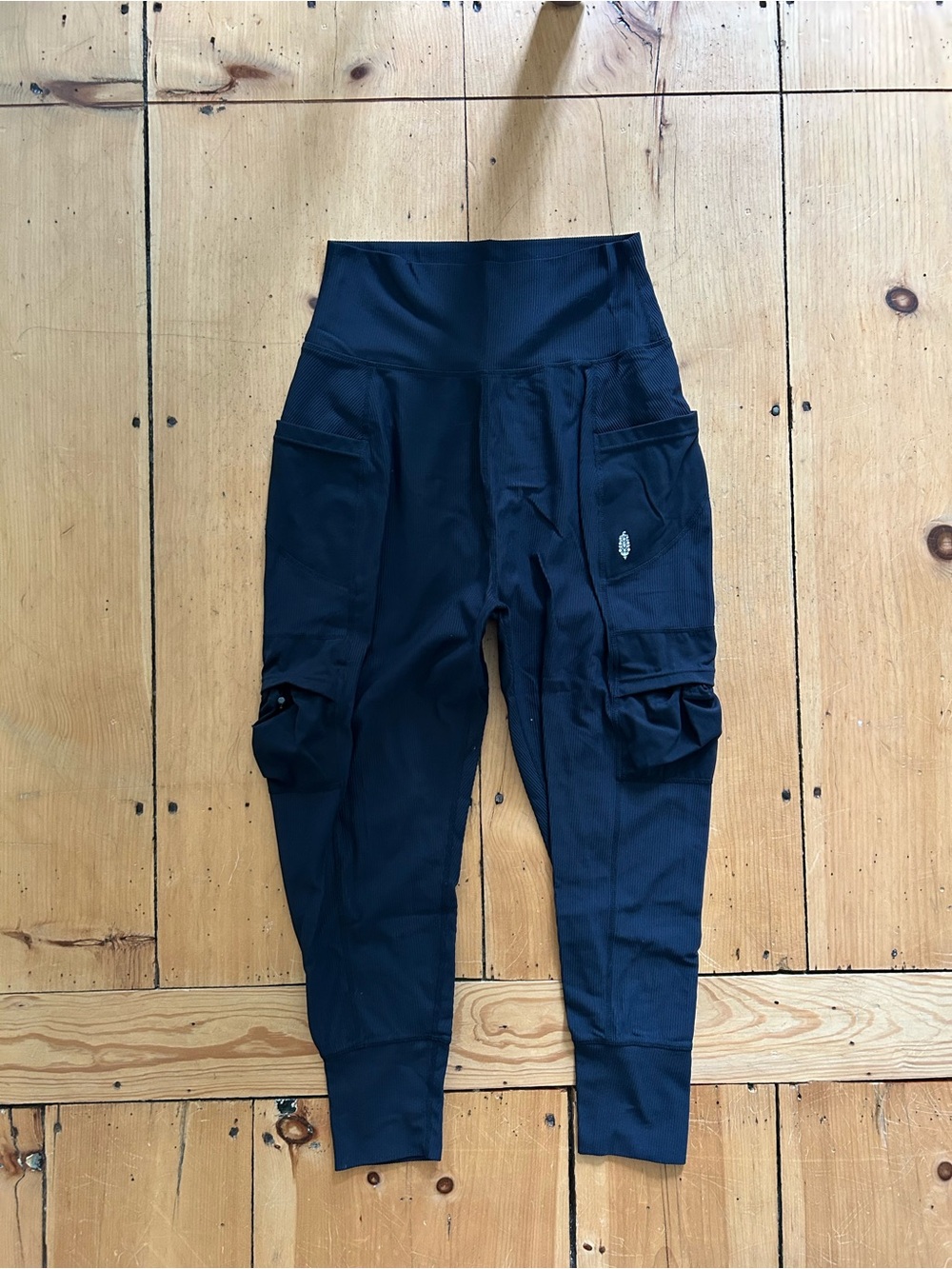Free People Black Cargo Jogger Pants